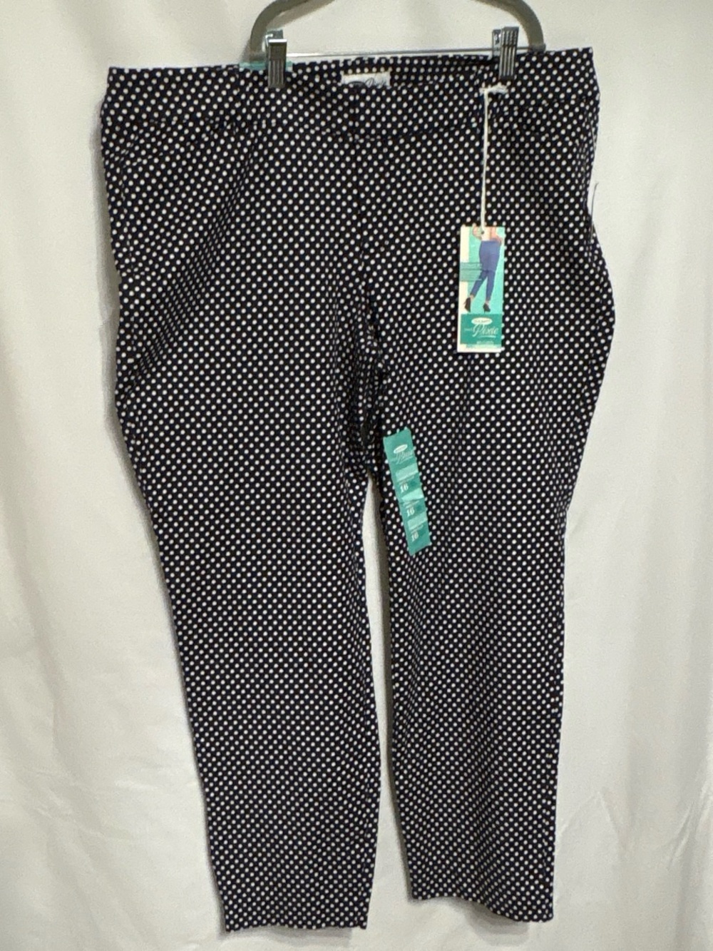 Old Navy Black with White Polka Dot Pixie Pants Preppy SZ 16